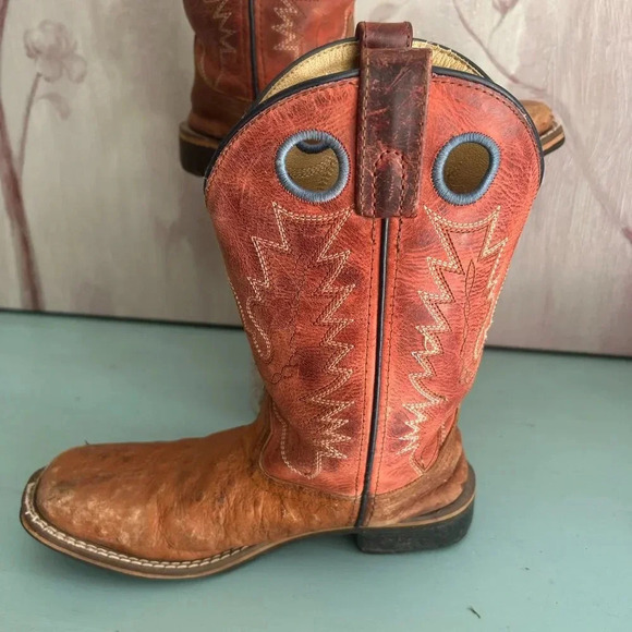 Smoky Mountain Youth Cheyenne Red Square Toe Western Boots 3752Y Size 3.5 Rodeo - Picture 3 of 11